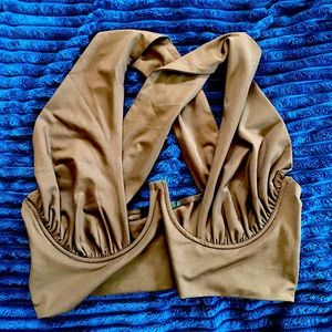 Brown straps top